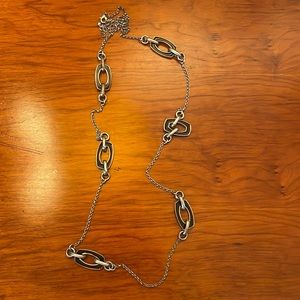 SALE ITEM! Black and Silver Long Necklace